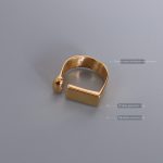 Simple Geometric Ring Female Stainless Steel 18K Gold Forefinger Ring Opening Non-Fading Bracelet