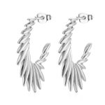 color: Angel Wings Earrings Steel Color MS-330