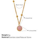 color: XL877PKG Natural Stone Necklace