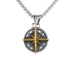 color: Compass Gold + Stainless Steel Chain
