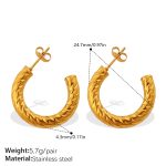 color: EH1281G Gold Earrings