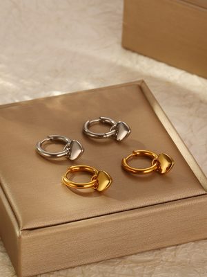 Stainless Steel Love N Earrings Earrings Korean Style Simple Ear Bones Buckle Sales