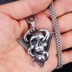 color: Triangle Skull + Steel Chain