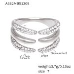 color: A382-Steel Color Zircon Ring