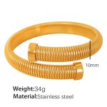 color: 10mm Width SZ43 Gold