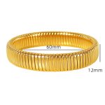 color: SZ16 Gold Width 12mm(Ring Size 60mm)