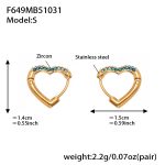 color: F649-Deep Blue Zircon Earrings -Small