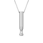 color: Tube Whistle Necklace Steel Color MS-520