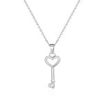 color: Key Pendant Necklace Steel Color