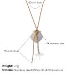 color: XL535-PJ63WEG White Shell Necklace