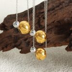 Unique and Elegant Geometric Beaded Design Chain Simple All-Match Stainless Steel Gold-Plated Sweater Chain