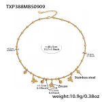 color: TXP388-Gold diy Necklace 40+5cm