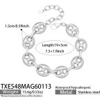 color: TXE548-Steel Color Bracelet 19+5cm