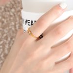 color: A495-Gold White Zircon Ring / size: US 6