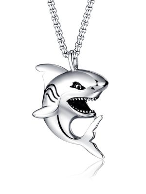 Creative New Shark Stainless Steel Pendant Hip Hop Boys Necklace