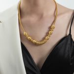 color: P1776-Gold Necklace -47+5cm