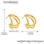 color: F597-Gold Earrings