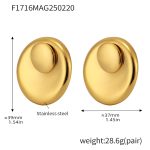 color: F1716-Gold Detachable Earrings