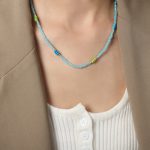 color: P370-Teal Stone Necklace