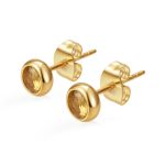 color: 5MM Zircon Stud Earrings (Champagne Yellow)