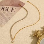 Exquisite Necklace Temperament Gang Drill Design High-Grade Jewelry High Cold Plaid