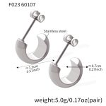 color: F023-Steel Color Earrings