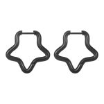 color: Round Wire Five-pointed Star Ear Cuff Black 1 PC