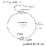 color: RE023-M Letter Steel Color Bracelet 16+5cm