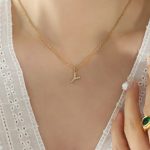 color: RP016-Y Letter Gold Necklace 40+5cm