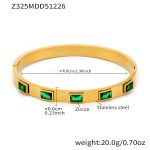 color: Z325-Gold Green Zircon Bangle