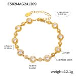 color: E582-Gold Zircon Bracelet