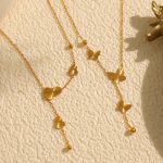 New Exquisite Butterfly Tassel Necklace Female Wild New Chinese Princess on the Run Necklace