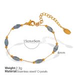 color: SL77 Blue Crystal Gold Bracelet