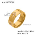 color: A103-Gold Zircon Ring / size: US 6