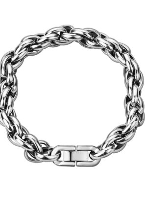 Cuban Link Chain Stainless Steel Couple Bracelet Female Simple Original Bracelet Boys Jewelry