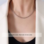 color: P1121-Steel Color O Chain -40+5cm