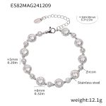 color: E582-Steel Color Zircon Bracelet