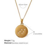 color: XL444WEG9 Libra Gold Necklace