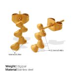 color: EH1393G Gold Stud Earrings