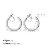 color: EH1298SS Small Silver Earrings