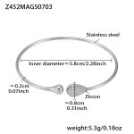 color: Z452-Steel Color Zircon Bangle