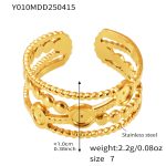 color: Y010-Gold Ring / size: US 7