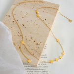 color: P314-Gold Jewelry Clasp Necklace -41cm