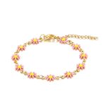 color: 8 Petal Chrysanthemum Pink Color Bracelet