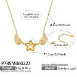 color: P789-Gold Necklace 41+5cm
