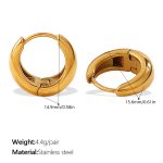 color: EH211G Gold Hoop Earrings