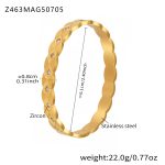 color: Z463-Gold Zircon Bangle