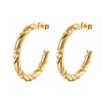 color: 1 Twisted Wire C Shape Gold MS-106
