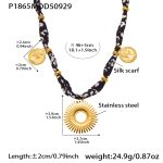 color: P1865-Gold Necklace 46+5cm