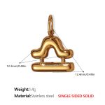color: PJ431G9 Libra Gold Solid Pendant